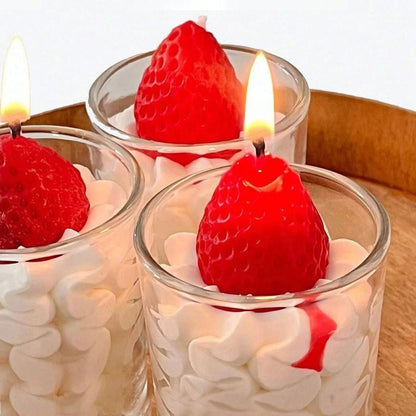 15-Pack Strawberry-Shaped Scented Soy Wax Candles