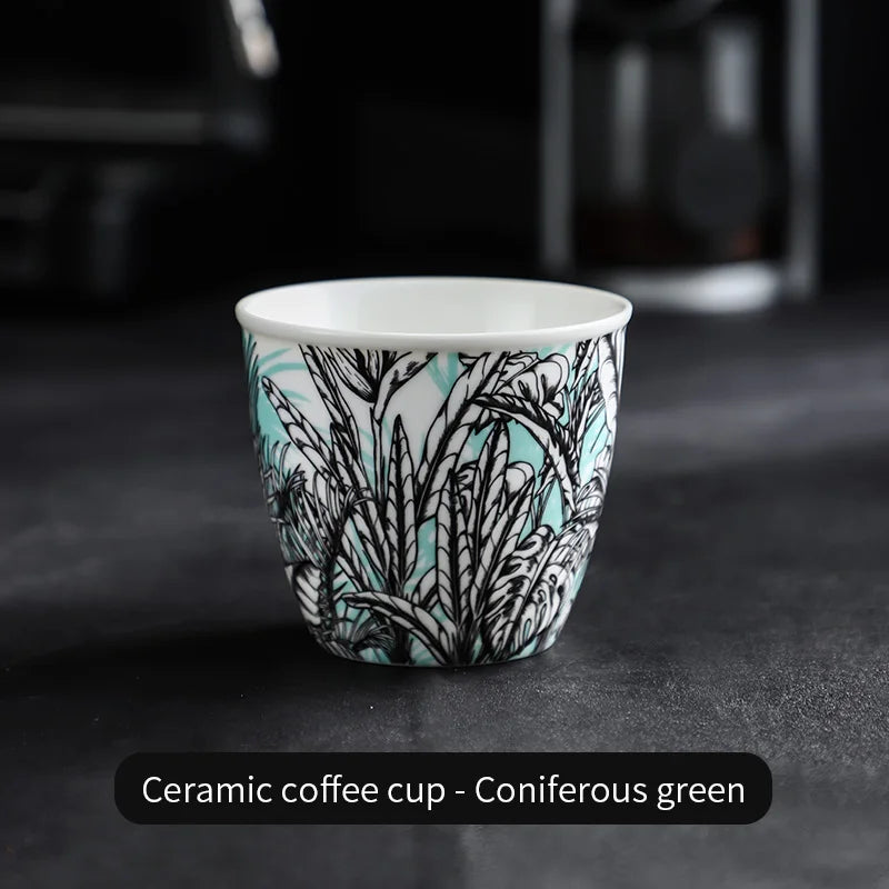 BINCOO Ceramic Coffee Cup Jungle Flower Series - Your Ritual Hub 