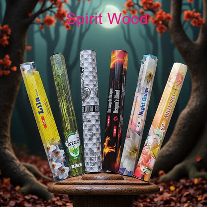6 Sets of 120 Indian Incense Sticks Palo Santo Lavender Jasmine Meditation Fresh Air Scent Aroma Home Long-Lasting Fragrance