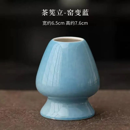 Ceramic Japanese Matcha Whisk & Teaspoon Holder Stand