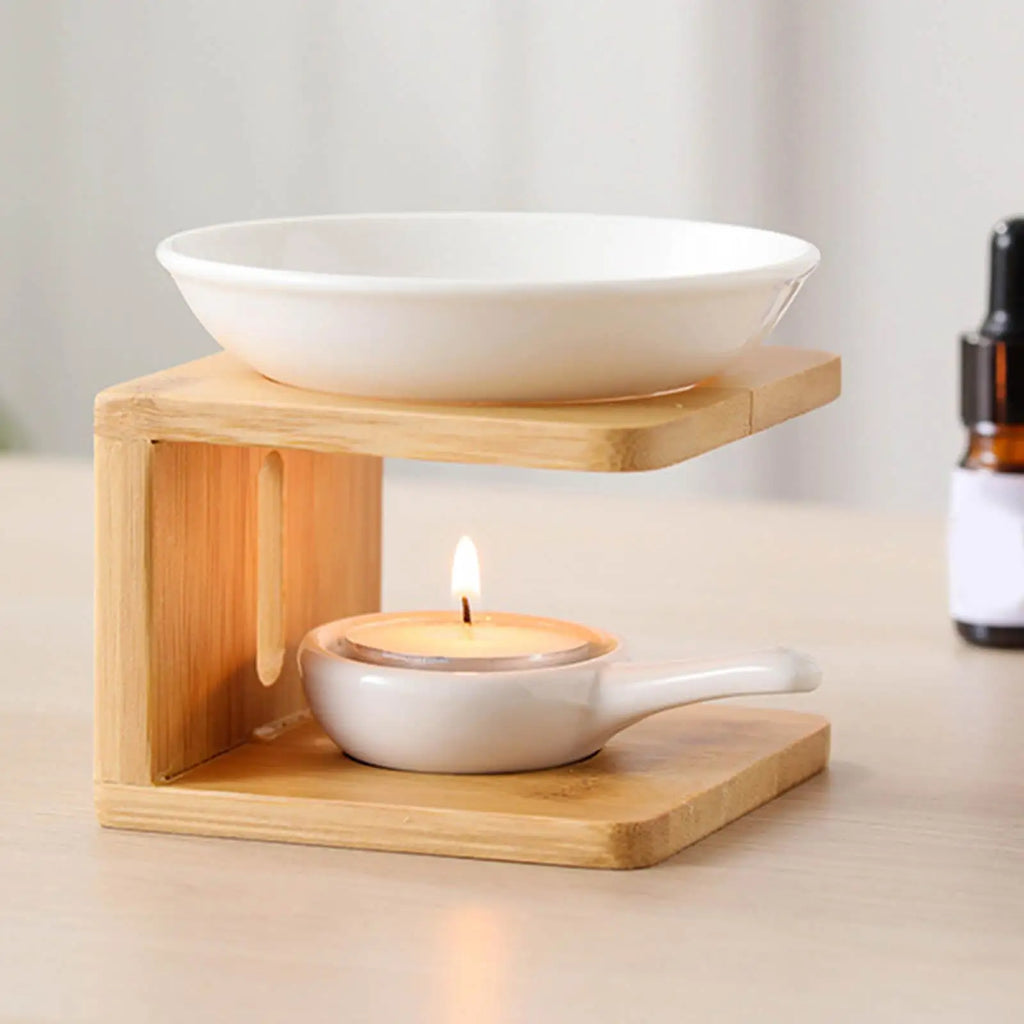 Ceramic Essential Oil Burner with Tealight Holder - Your Ritual Hub 