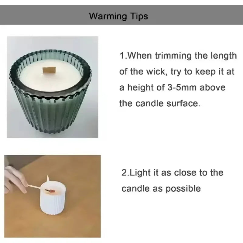 Natural Wooden Candle Wicks with Sustainers — DIY Supply
