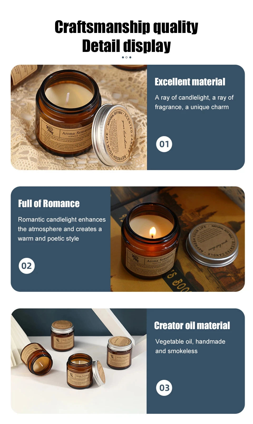 Scented Candles Smokeless Soy Candle Essential Oil Aromatic Candle Luxury - Your Ritual Hub 