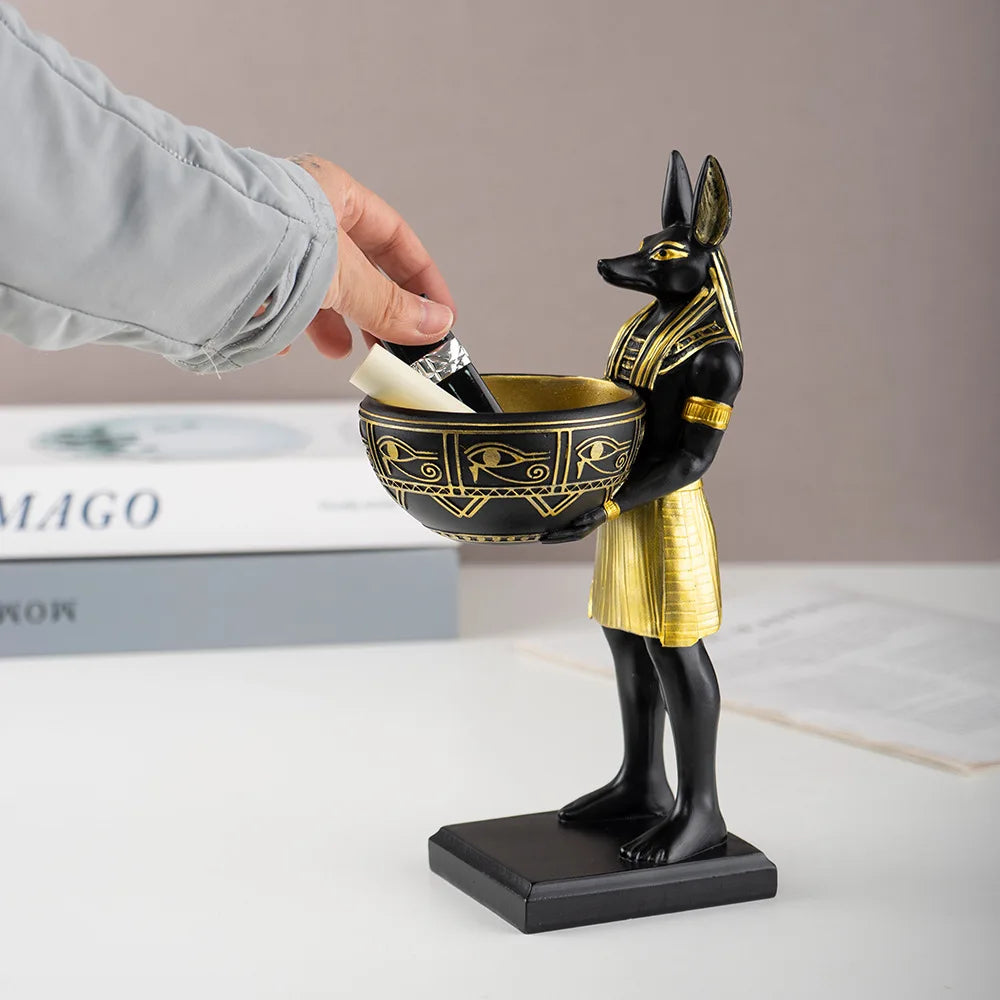 Ancient Egyptian-Inspired Anubis Storage Tray
