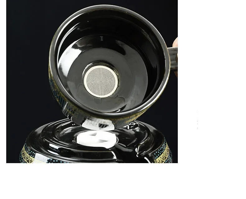 8 Pcs Set Semi Automatic Tea Sets Chinese  Ceramic