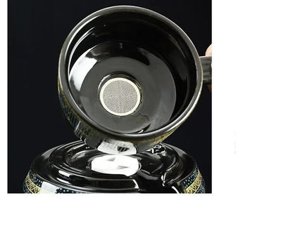 8 Pcs Set Semi Automatic Tea Sets Chinese  Ceramic