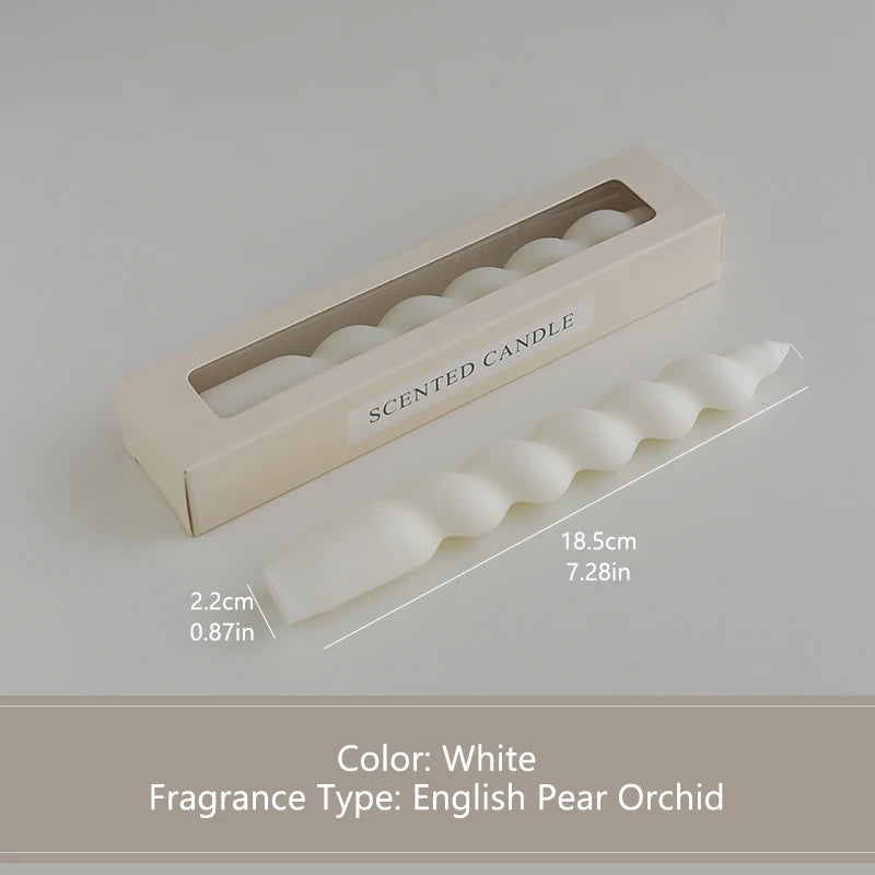 Spiral Long Stem Soy Wax Aromatherapy Candle