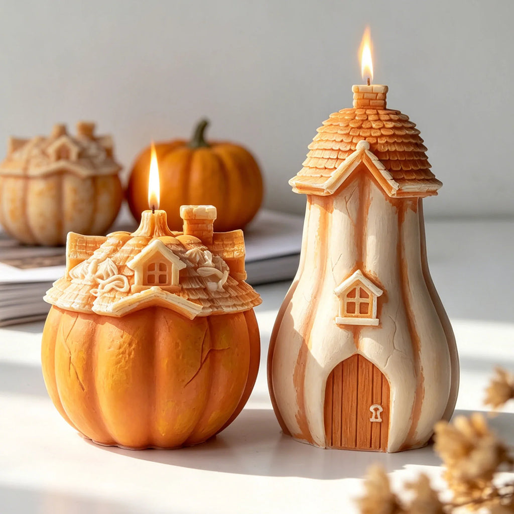 Pumpkin House Silicone Mould – Candle & Resin Crafting