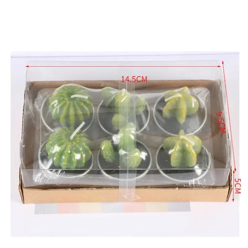 12pcs Mini Cactus Candles Succulent Greenery Candles Flameless - Your Ritual Hub 