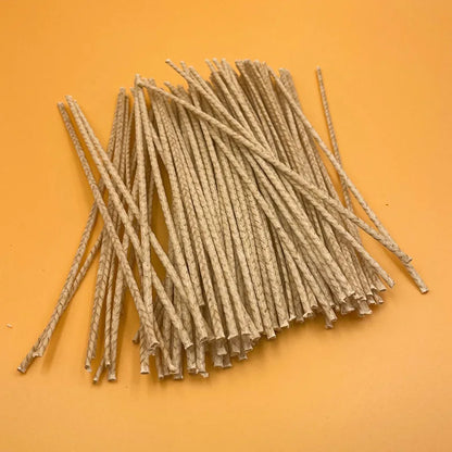 100-Pack Smokeless Waxed Cotton Candle Wicks — No Stand