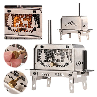 Stainless Steel Incense burners Detachable Burning Wood Stove