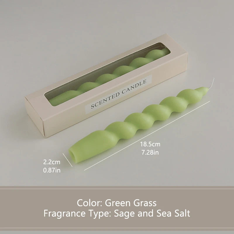 Spiral Long Stem Soy Wax Aromatherapy Candle