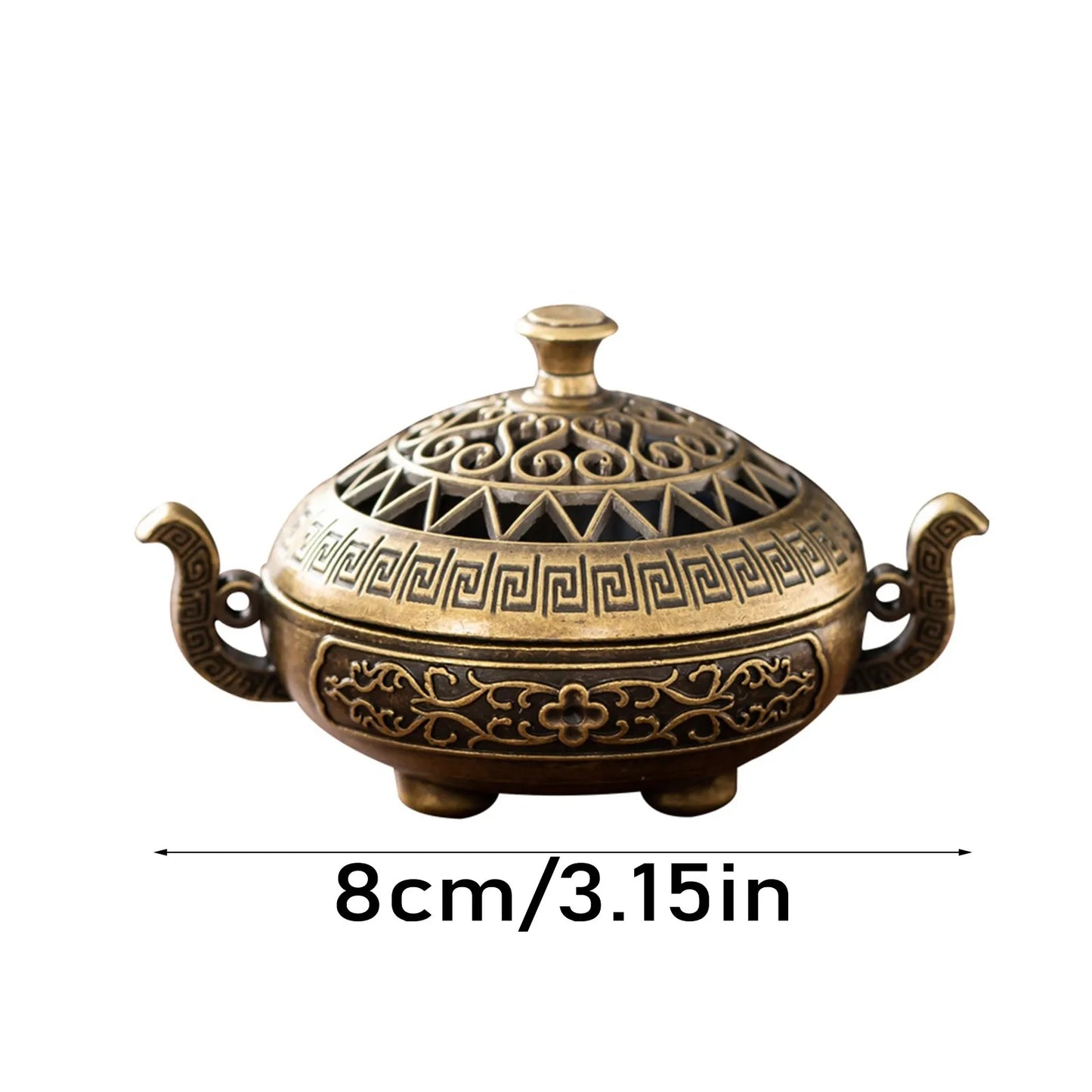 Brass Metal Incense Burner — Yoga & Meditation Decor