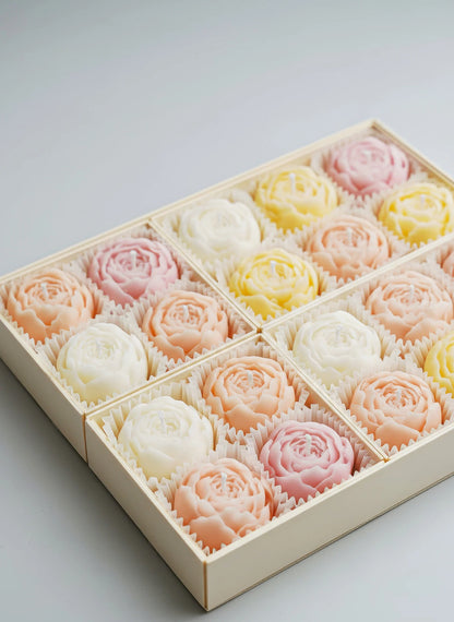 Rose Flower Soy Wax Candle Gift Set