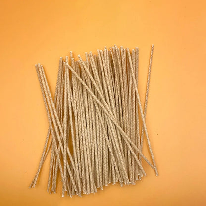100-Pack Smokeless Waxed Cotton Candle Wicks — No Stand