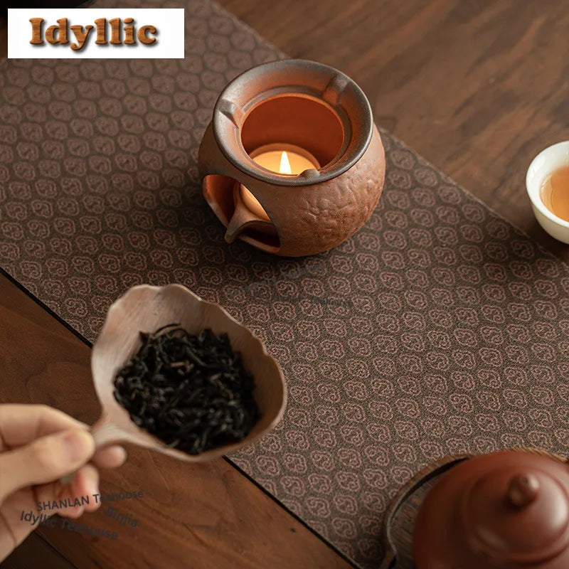 Handmade Ceramic Tea Warmer Stove – Coarse Pottery Alcohol Burner Stand
