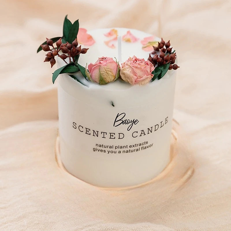 Botanical Dried Flower Scented Candle – 4 Designs