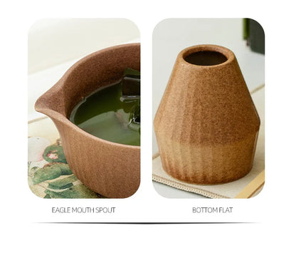 8-Piece Kiln-Fired Japanese Matcha Ceremony Set