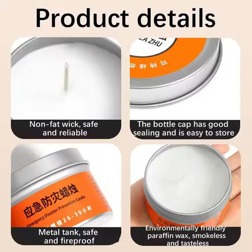 Emergency Candles for Household Power Outages Windproof Smokeless