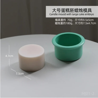 Sweet Dessert Cake Silicone Candle Mold for Handmade Soap Resin Epoxy Plaster Chocolate Party Decor DIY Mould Gift Wax Making