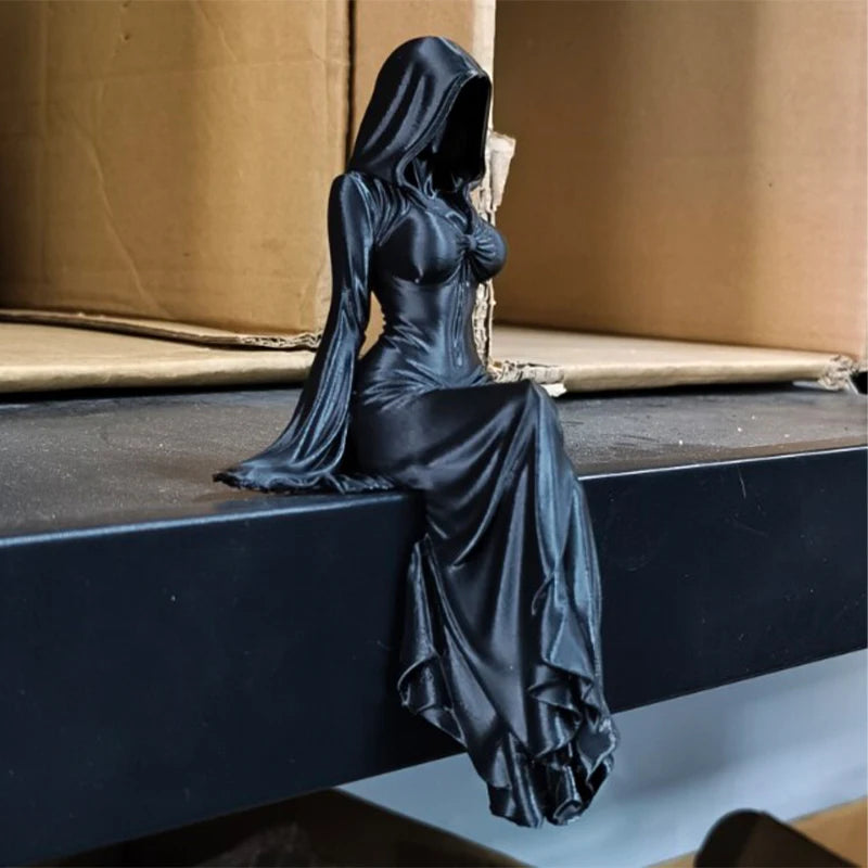 Seated Lady Reaper Statue – 3 Sizes