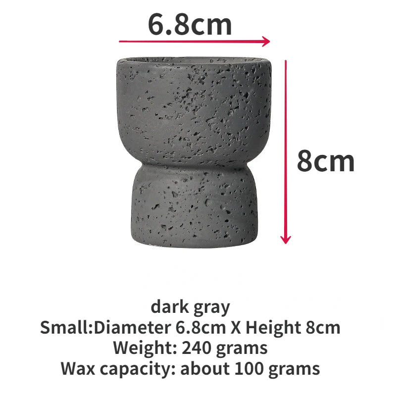 European style simple cement household scented candle empty cup - Your Ritual Hub 