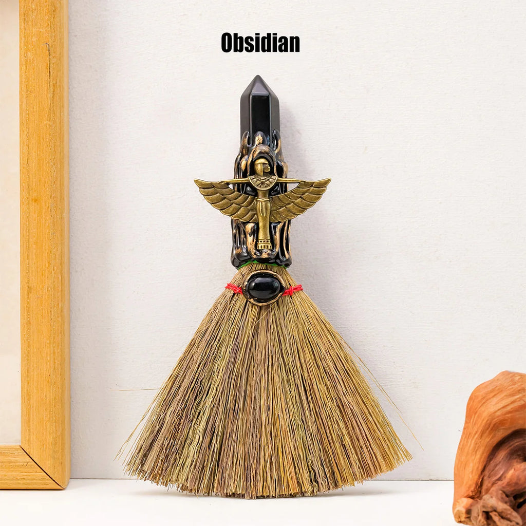Natural Crystal Wand — Cleansing & Energy Purification Broom | Your Ritual Hub