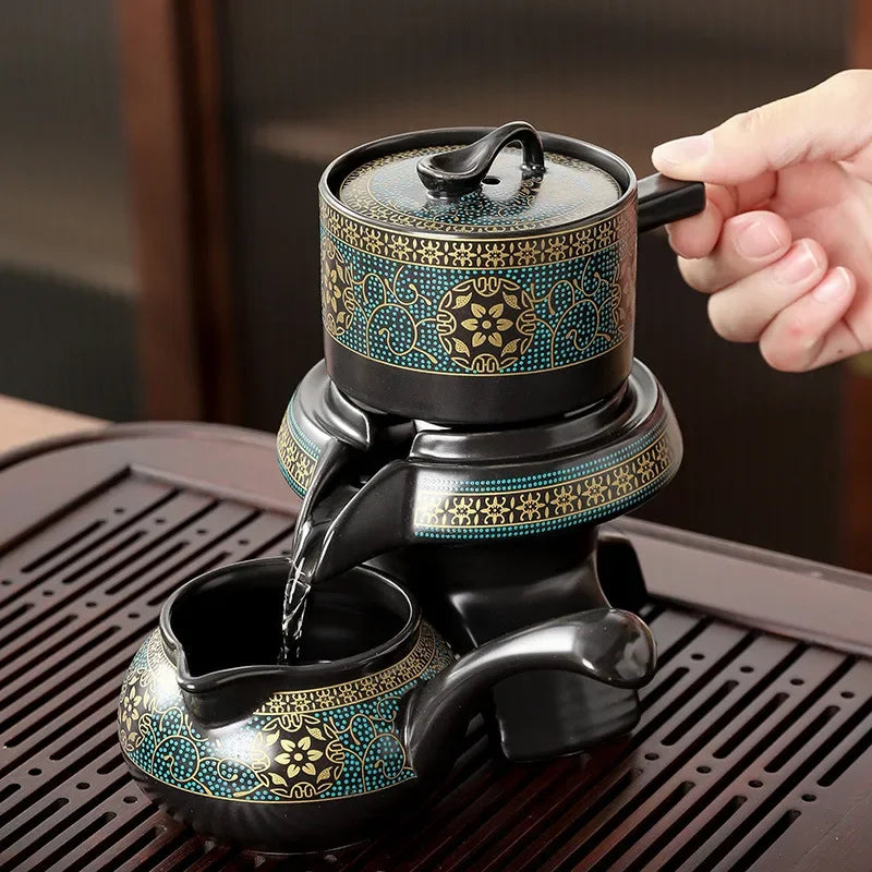 Kungfu Tea Set Semi-automatic Rotating