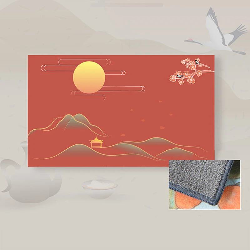 Premium Retro Painted Tea Cloth — 30×18cm