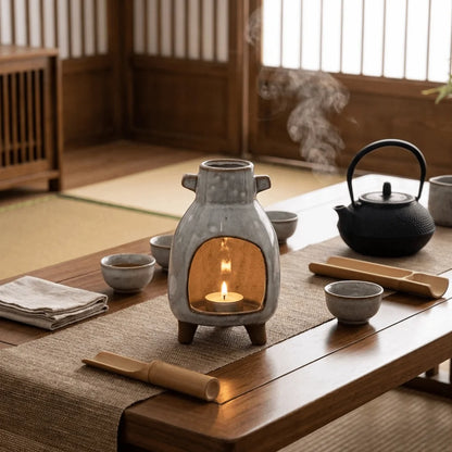Retro Ceramic Sacred Wood & Sage Aromatherapy Burner