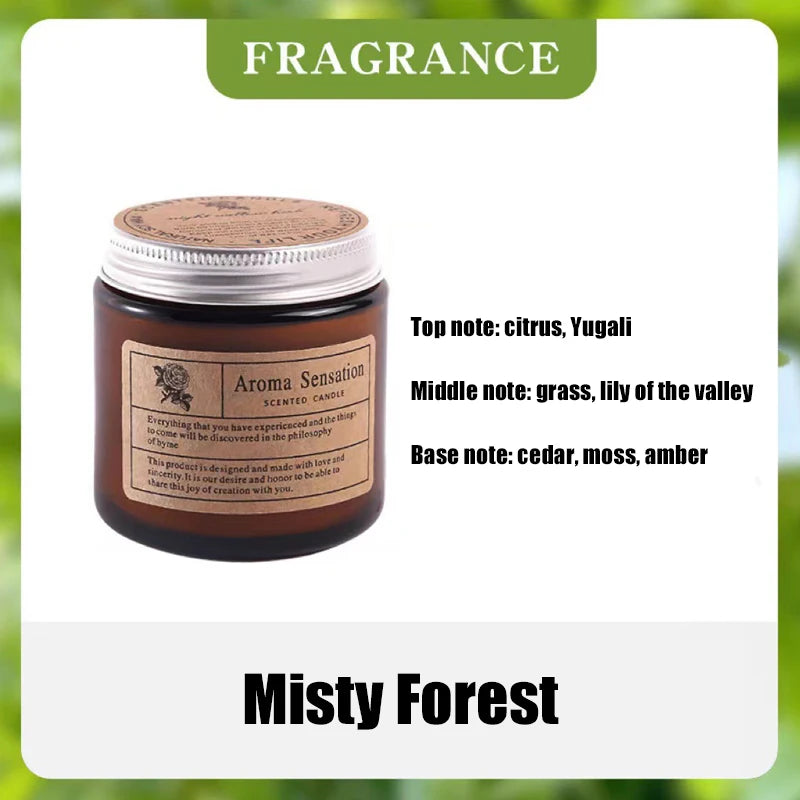 Handmade Aromatic Soy Wax Candle in Glass