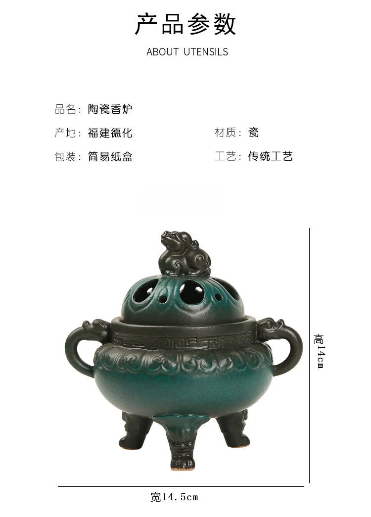 Antique Ceramic Chinese Incense Burner