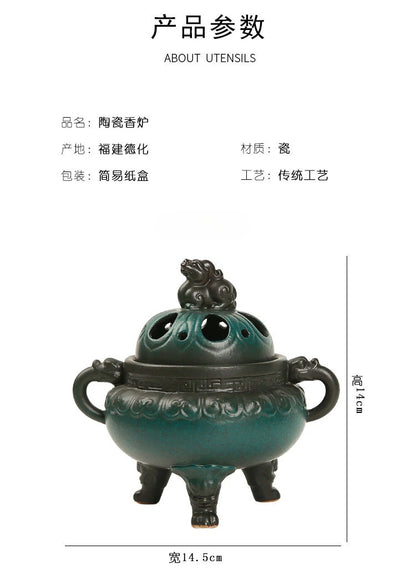 Antique Ceramic Chinese Incense Burner