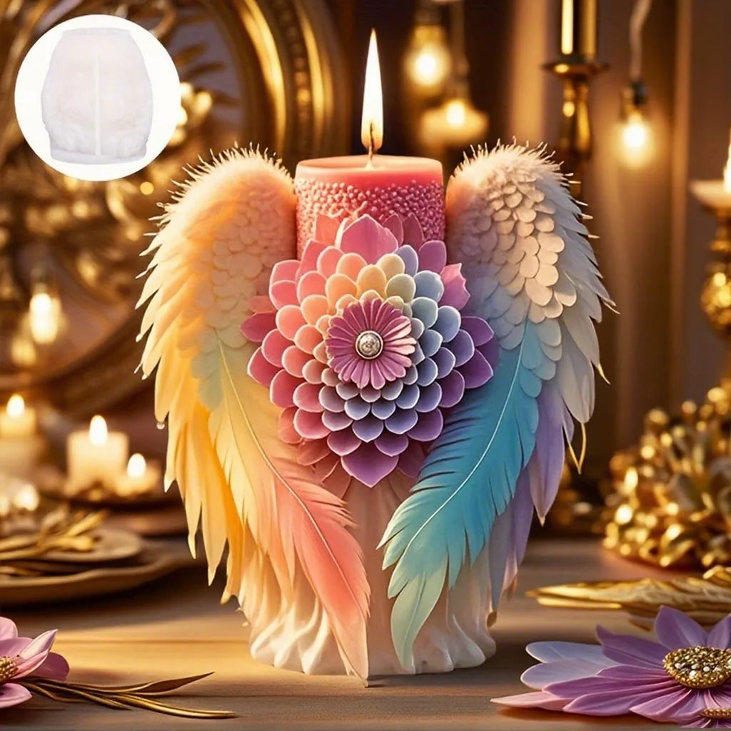 Winged Flower Candle Silicone Mold DIY - Your Ritual Hub 