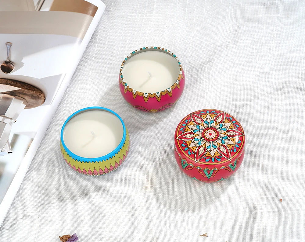 8-Pack Soy Wax Scented Candle Tin Set