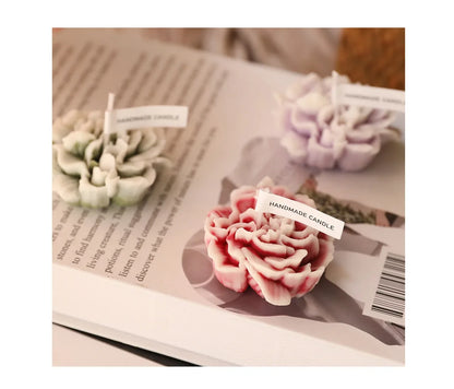 3D Carnation Flower Candle Home Decoration