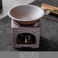 3-in-1 Ceramic Tea Warmer Stove – Coarse Pottery Fragrance Dispenser & Candle Holder