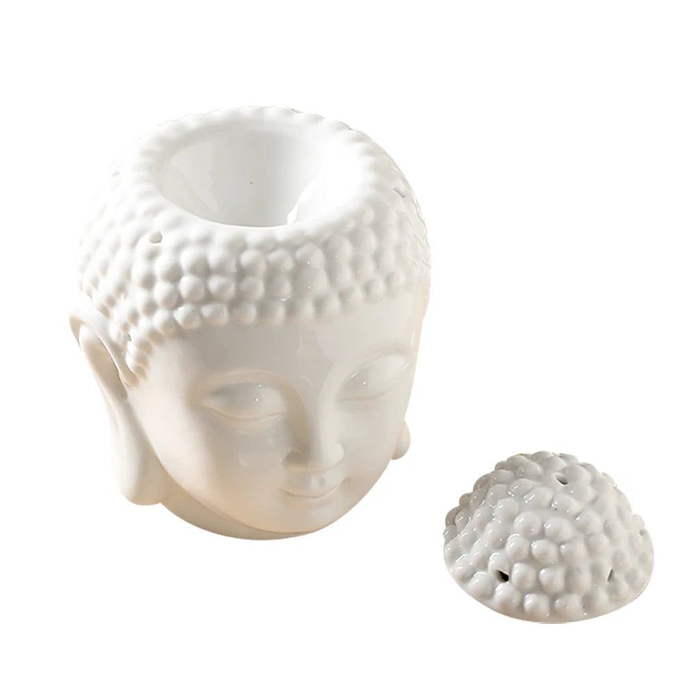 Ceramic Buddha Head Aromatherapy Oil Burner