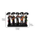 Day of the Dead Skeleton Band Statue — Festive Resin Sculpture