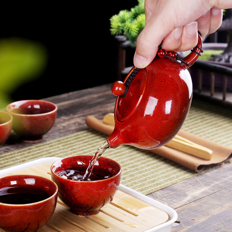 Travelling Bag 4 Cups Chinese Kung Fu Tea Set Travel Set Ceramic