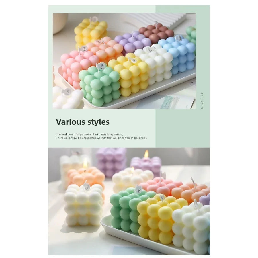 Bubble Cube Scented Soy Wax Candle