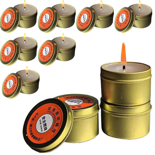 Emergency Candles Set of 10 Odorless Long Burning Candles - Your Ritual Hub 