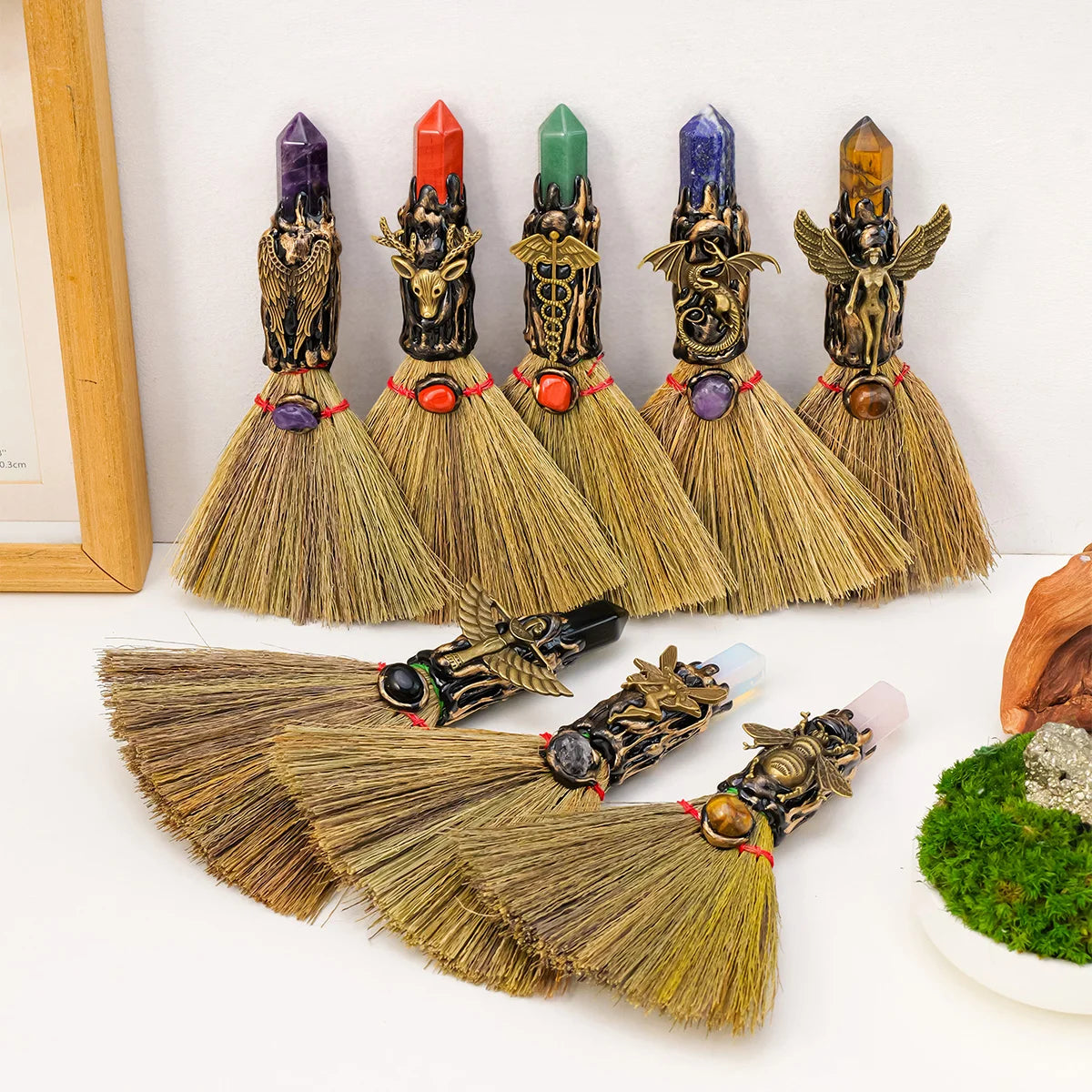Natural Crystal Wand — Cleansing & Energy Purification Broom | Your Ritual Hub