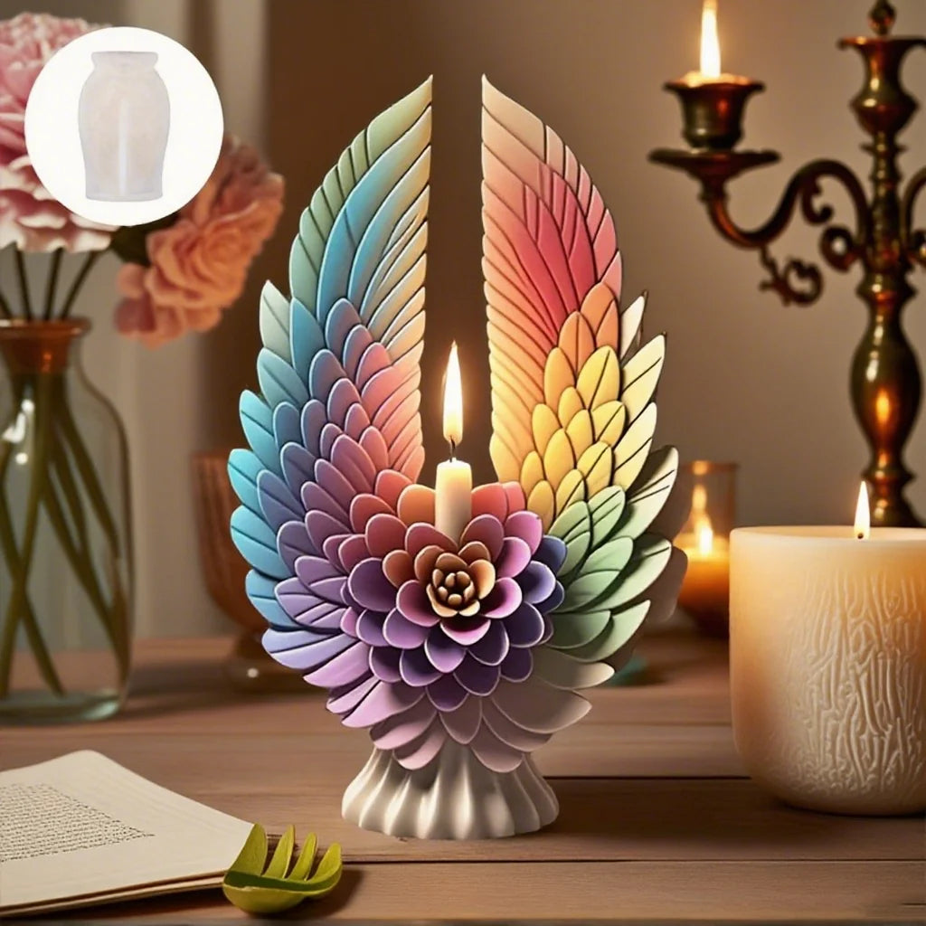 Winged Flower Candle Silicone Mold DIY - Your Ritual Hub 