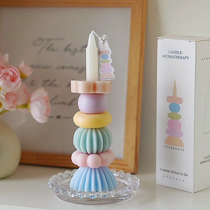 Stackable Geometry Scented Soy Wax Candle