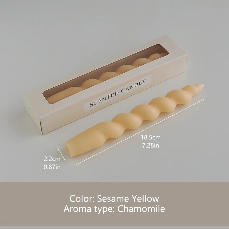 Spiral Long Stem Soy Wax Aromatherapy Candle