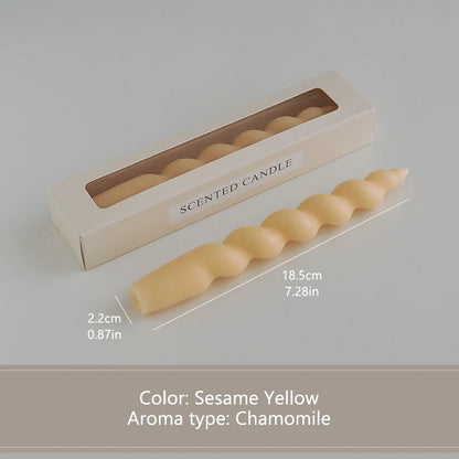 Spiral Long Stem Soy Wax Aromatherapy Candle