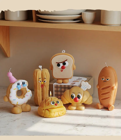 Bread-Shaped Scented Candles — Milk & Coffee Fragrance