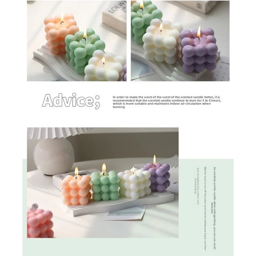 Bubble Cube Scented Soy Wax Candle