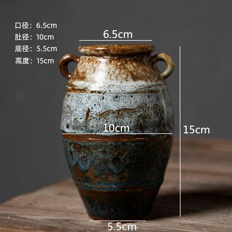 Retro Ceramic Vase — Handcrafted Hydroponics & Flower Arrangement | Your Ritual Hub